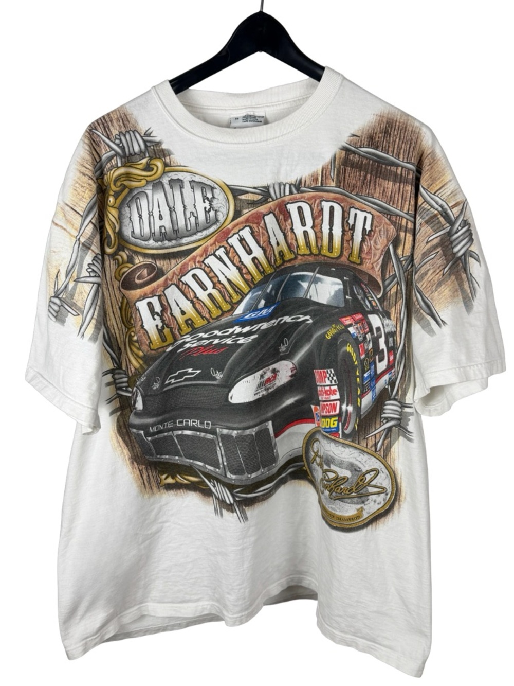 Vintage 90s Chase Authentic Dale Earnhardt Western NASCAR Shirt Size XL